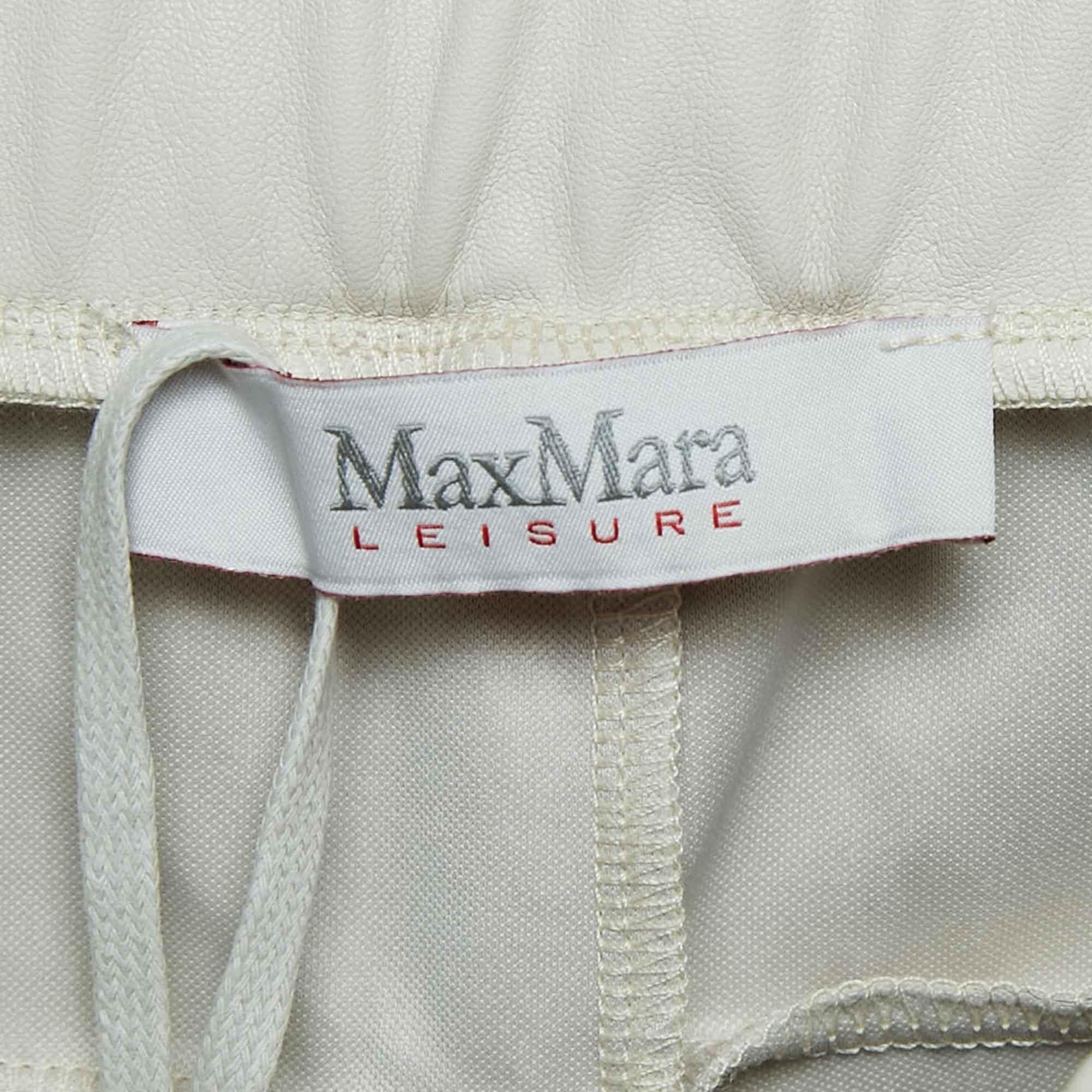 Max Mara - Pantalon skinny en faux cuir gris M Neuf - En vente à Dubai, Al Qouz 2