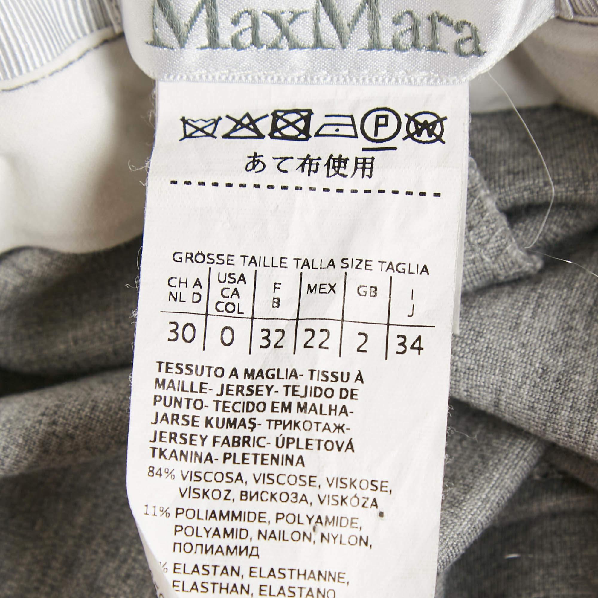 Max Mara Graue Skinny-Hose aus Jersey XS im Angebot 2