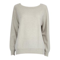 Max Mara Grey Knit Crew Neck Jumper Size M