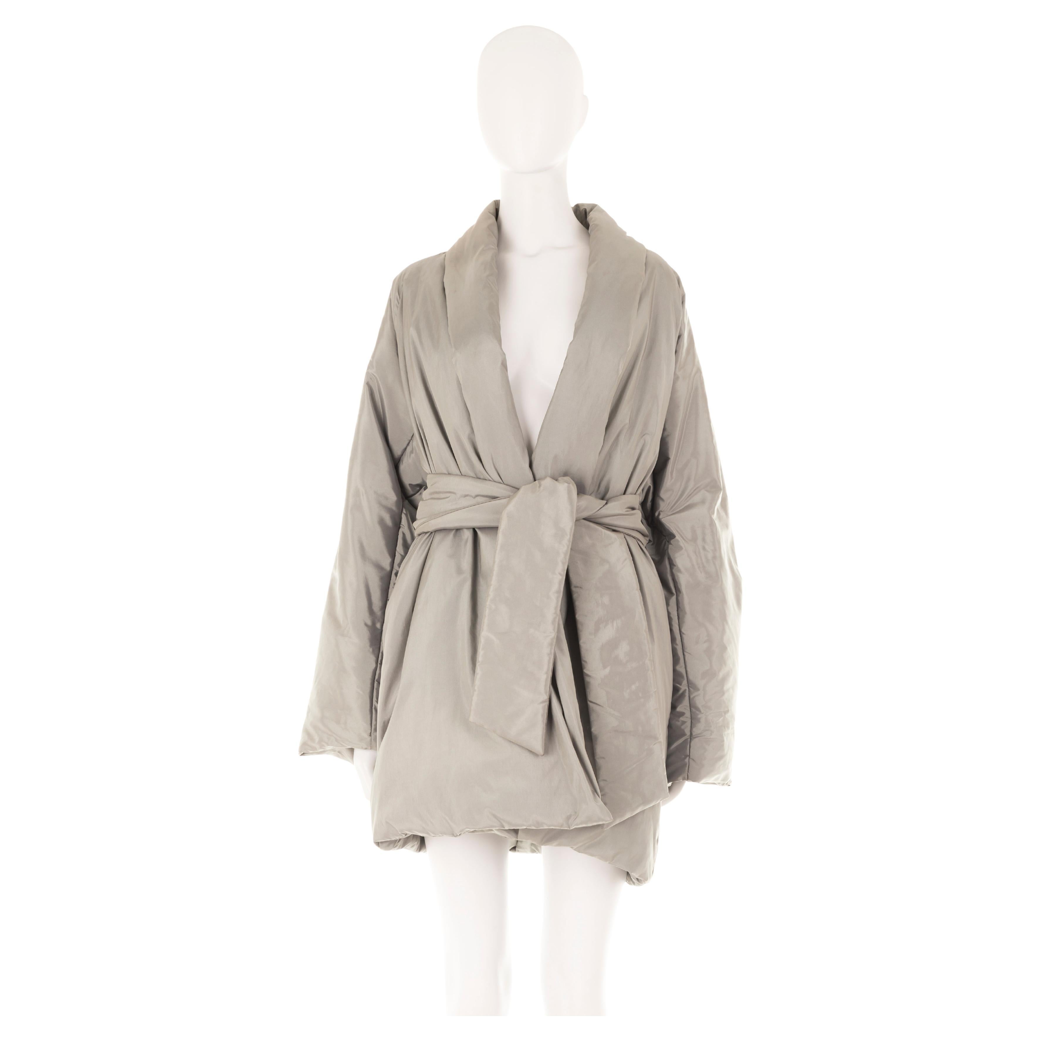Max Mara grey padded coat, mid 2000s For Sale