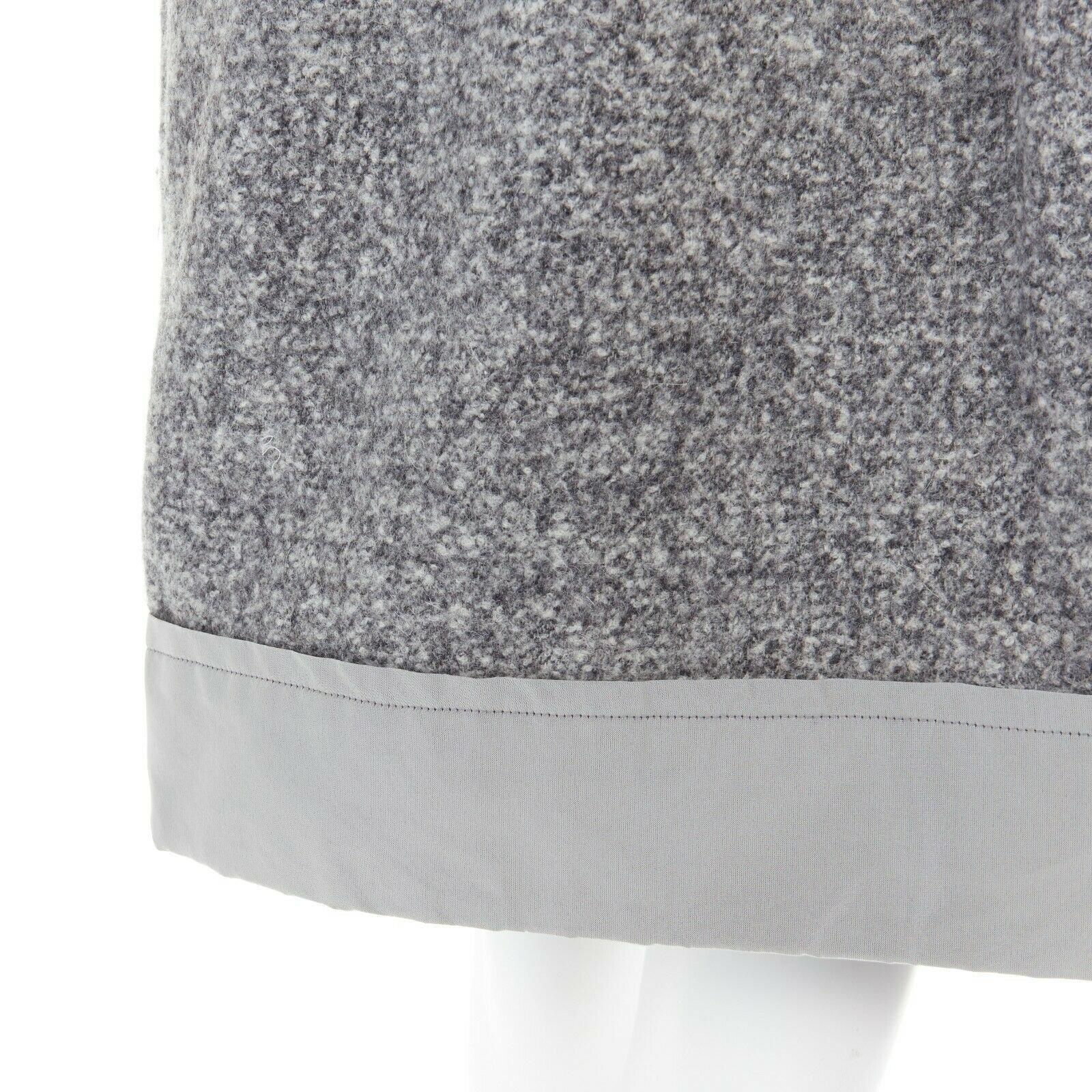 MAX MARA grey polyamide speckle wool skirt sleeveless work dress US8 FR40 M For Sale 2