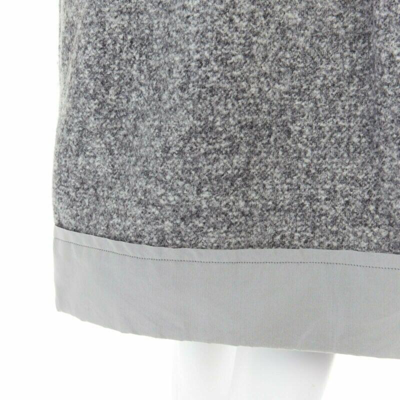 MAX MARA grey polyamide speckle wool skirt sleeveless work dress US8 FR40 M For Sale 4