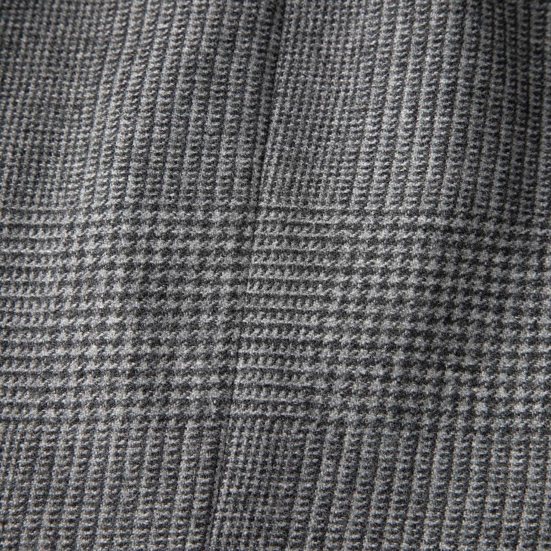 Max Mara Graues Kurzarm-Kleid mit Hahnentrittmuster in Grau Größe M im Zustand „Gut“ im Angebot in London, GB
