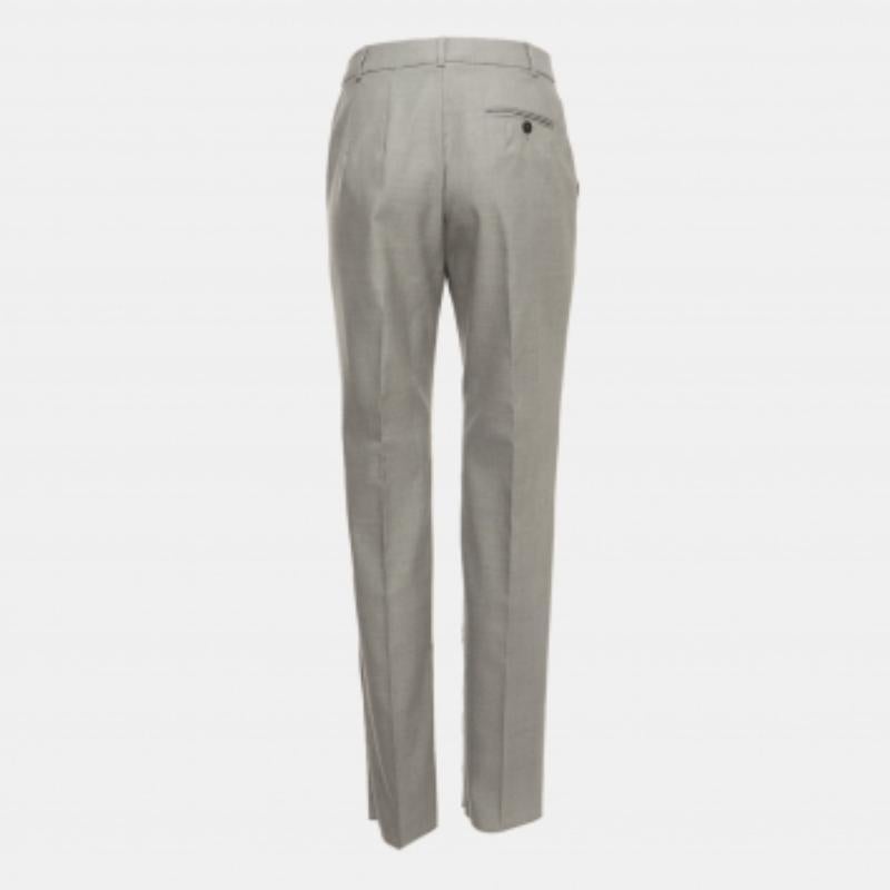 Max Mara Grau Wolle Mischung Tailored Hose S Damen im Angebot