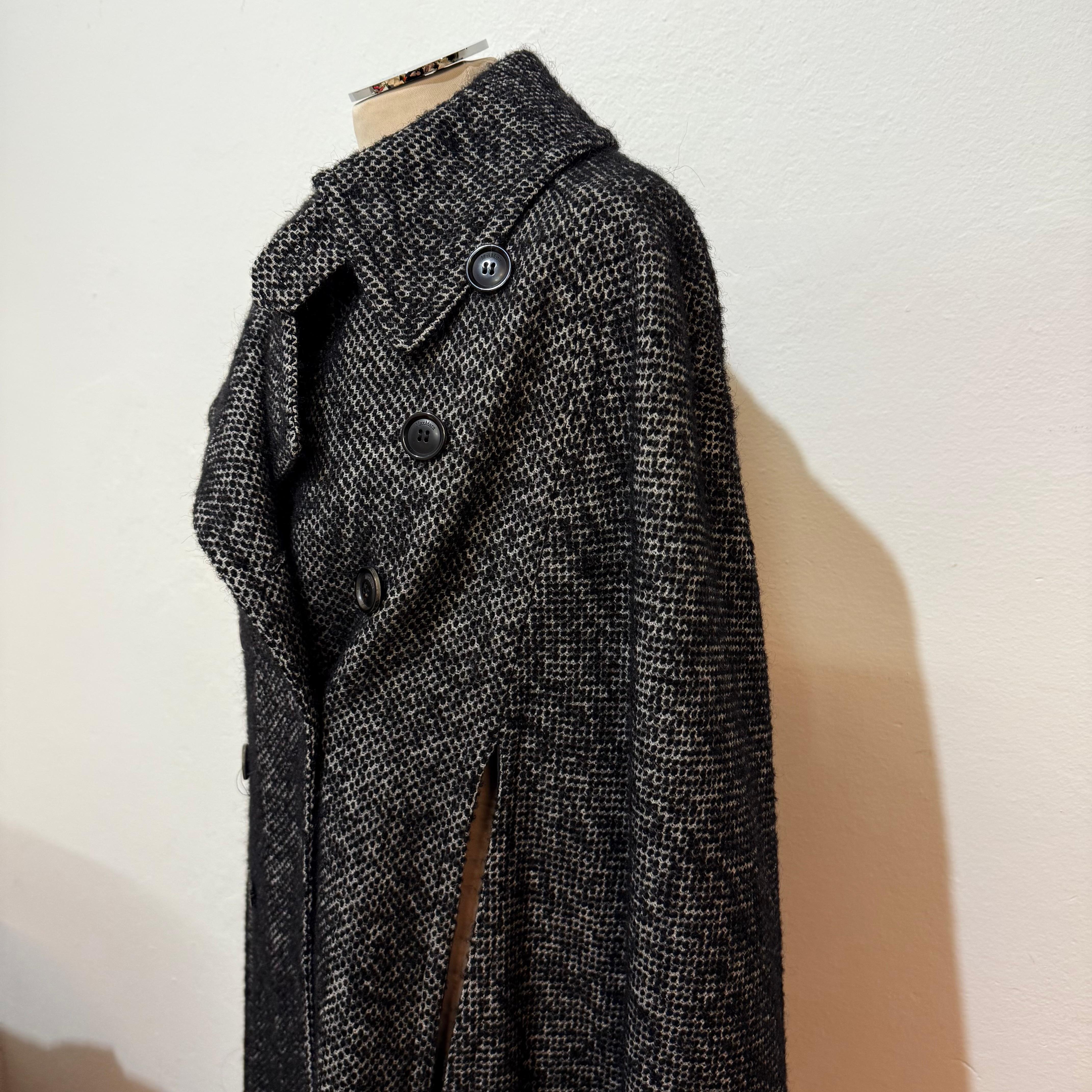 Max Mara Grau Wolle Cape/ Mantel Größe S/M (Schwarz)