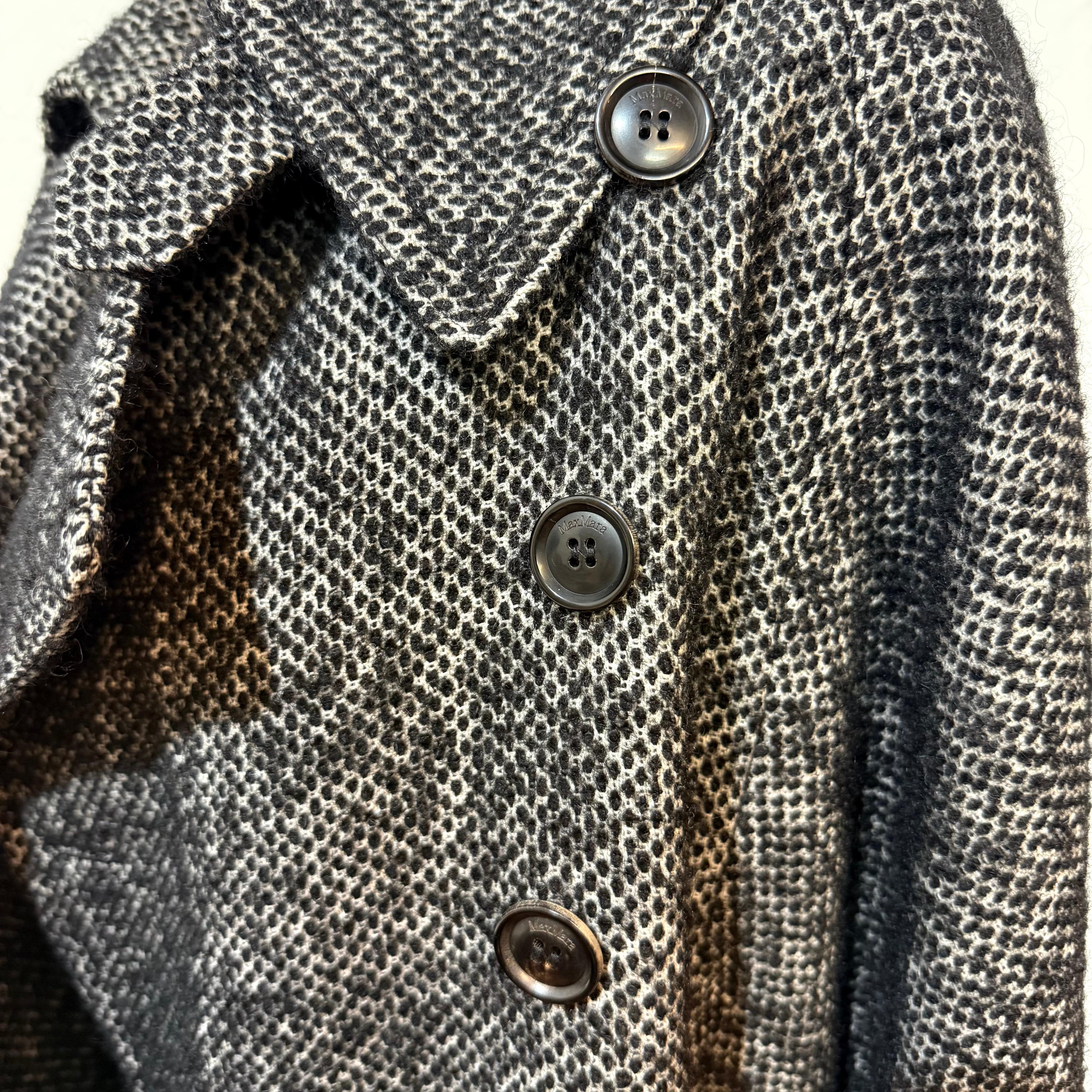 Max Mara Grau Wolle Cape/ Mantel Größe S/M 2