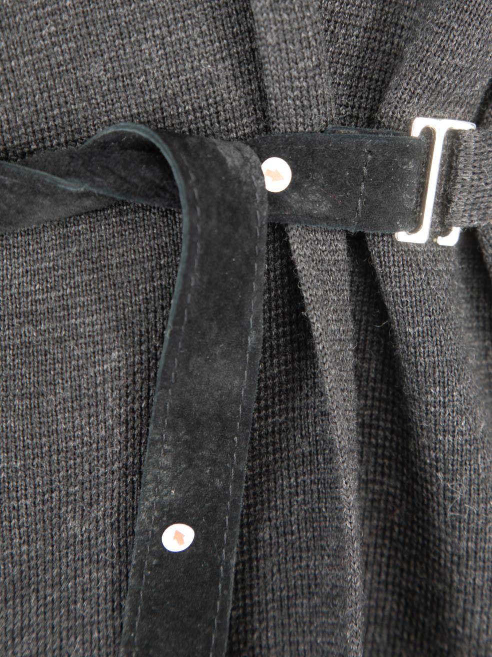 Max Mara - Cardigan gris à nouer à la taille - Taille S en vente 1