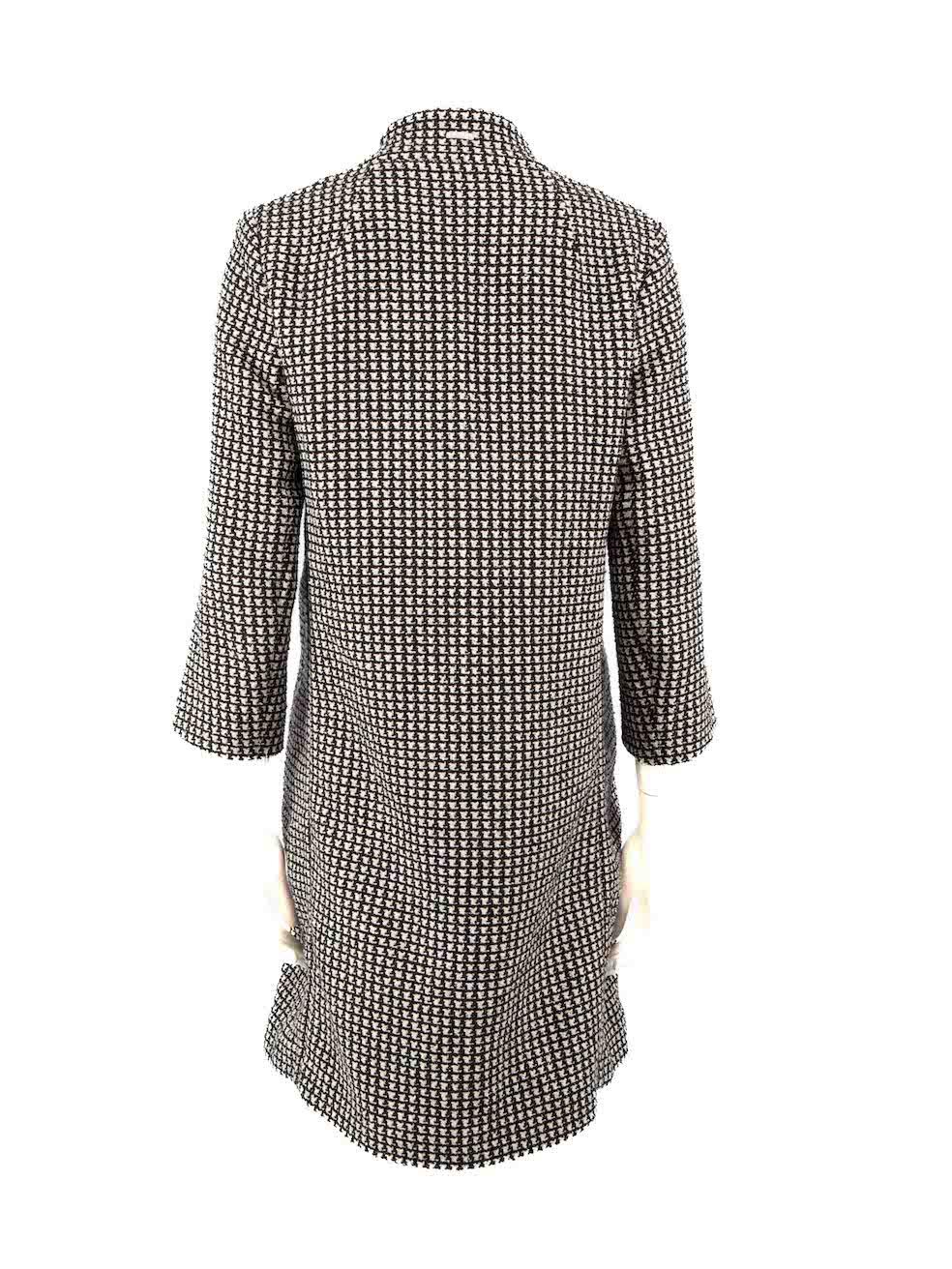 Nero Max Mara Coates con motivo pied-de-poule taglia S in vendita