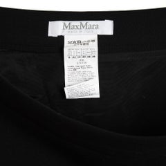 Max Mara Jupe Patineuse Noir FR40 Black Wool Crepe Skater Skirt UK12 US10