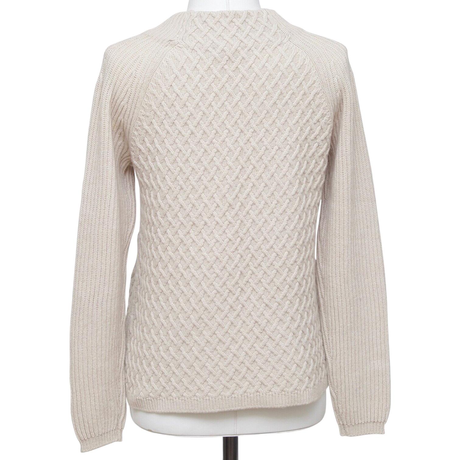 MAX MARA Knit Sweater Beige Long Sleeve Moc Turtleneck Pullover Sz S For Sale 2
