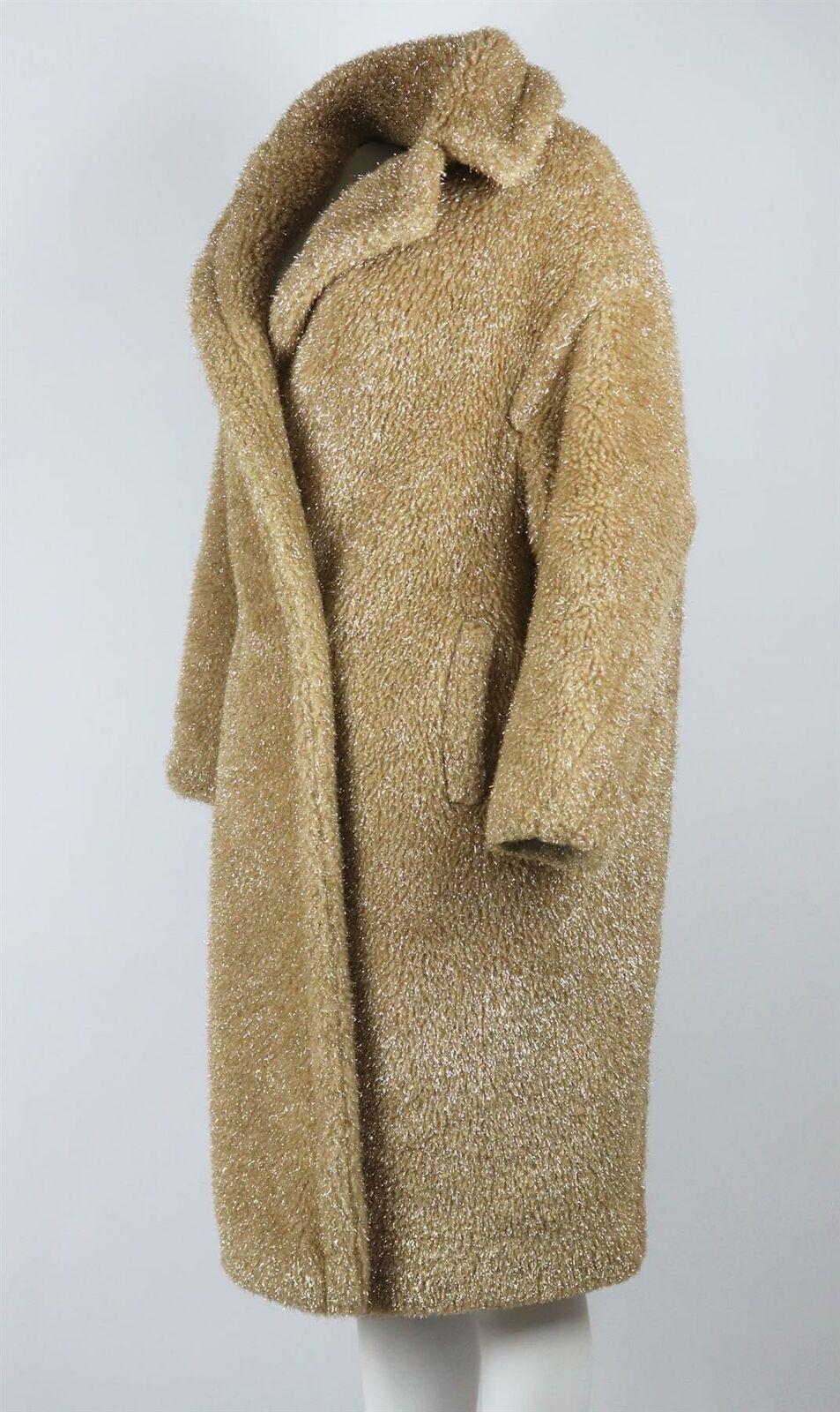 Max Mara Lastra Teddy Bear Icon Camel Hair and Silk Blend Coat 