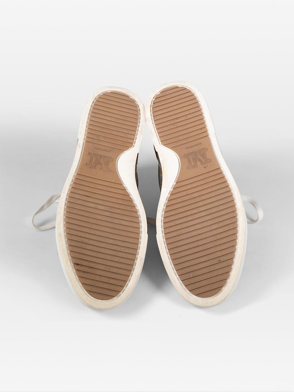 Baskets hautes Max Mara en cuir et imprimé logo, taille IT 38 Bon état - En vente à London, GB