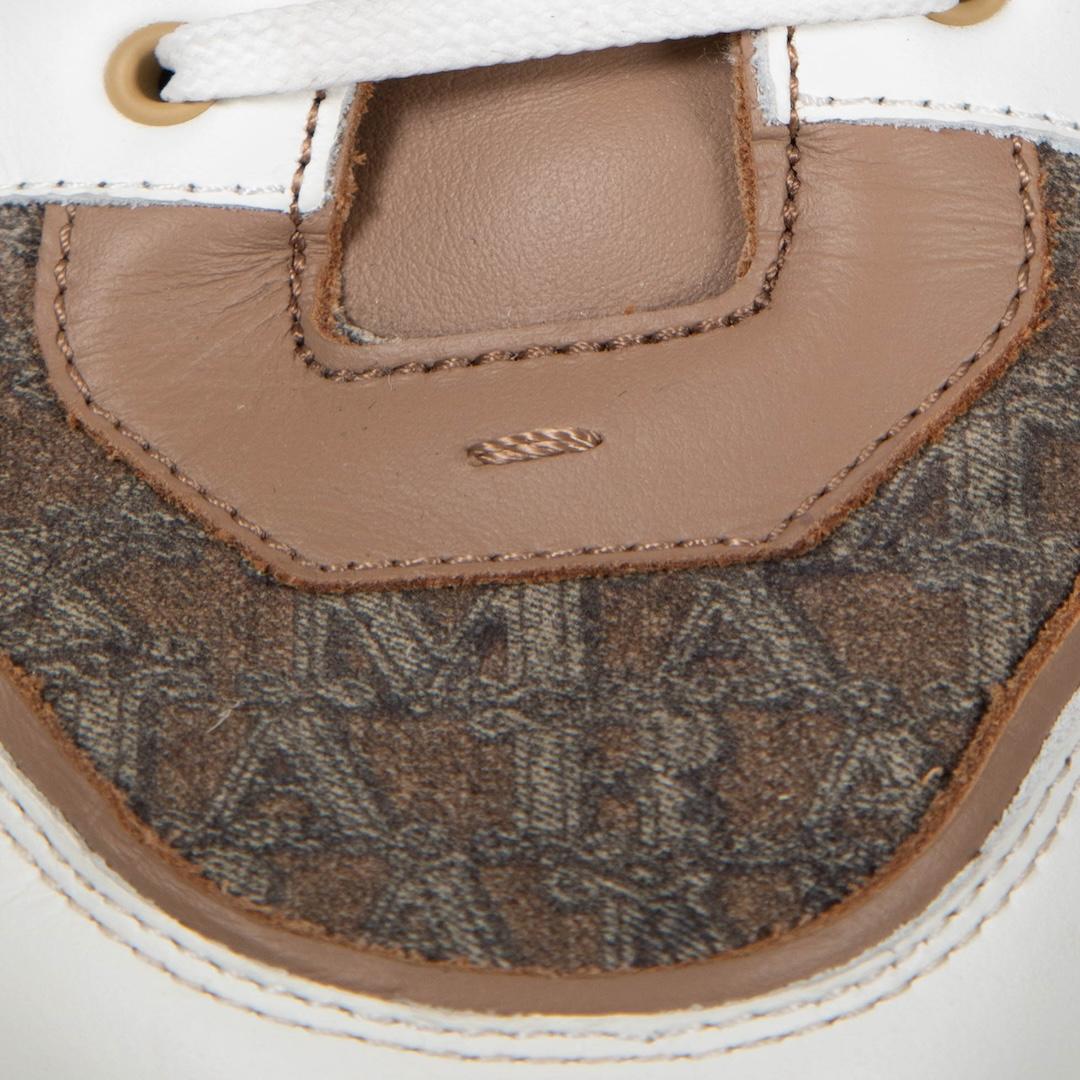 Baskets hautes Max Mara en cuir et imprimé logo, taille IT 38 Pour femmes en vente