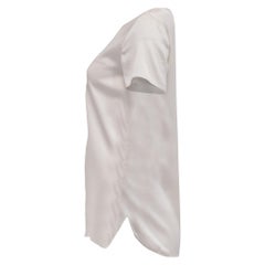 T-shirt « Leisure Cortona » de Max Mara en satin de soie blanc cassé