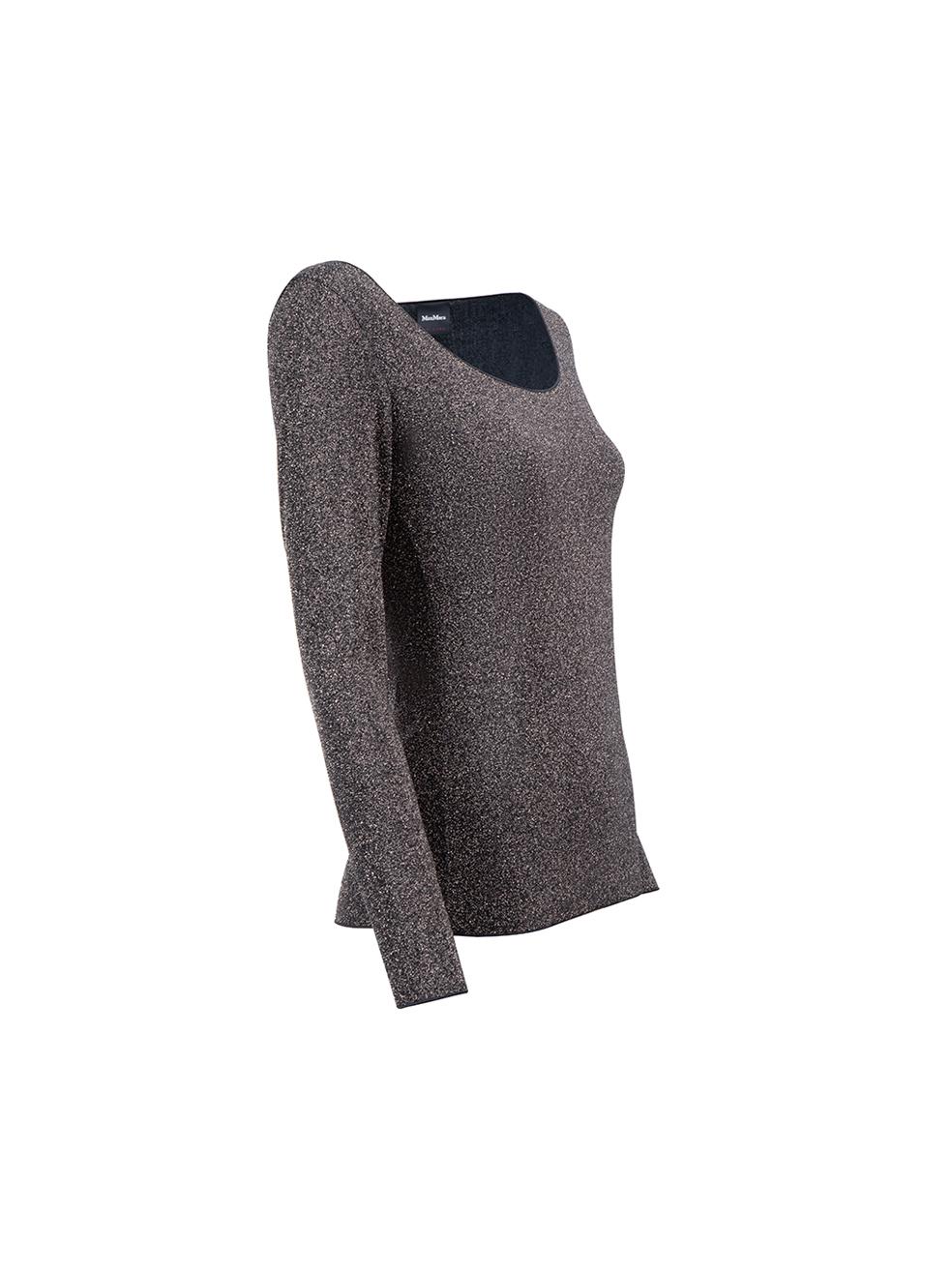 CONDITION is Very good. Hardly any visible wear to top is evident on this used Max Mara Leisure designer resale item.



Details


Navy

Glitter

Long sleeves top

Stretchy

Round neckline





Composition

NO COMPOSITION LABEL BUT FEELS LIKE