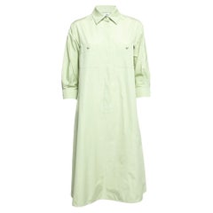 Robe chemise Max Mara en coton vert clair S