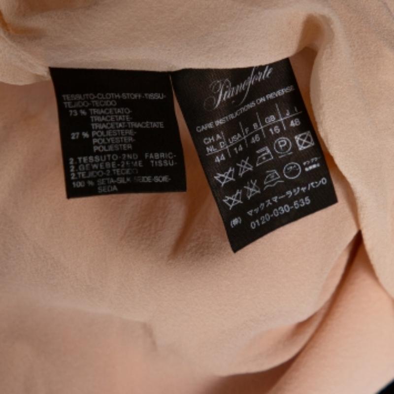 Max Mara Naranja Claro Vestido midi de crepé fruncido con lazo L en venta 1