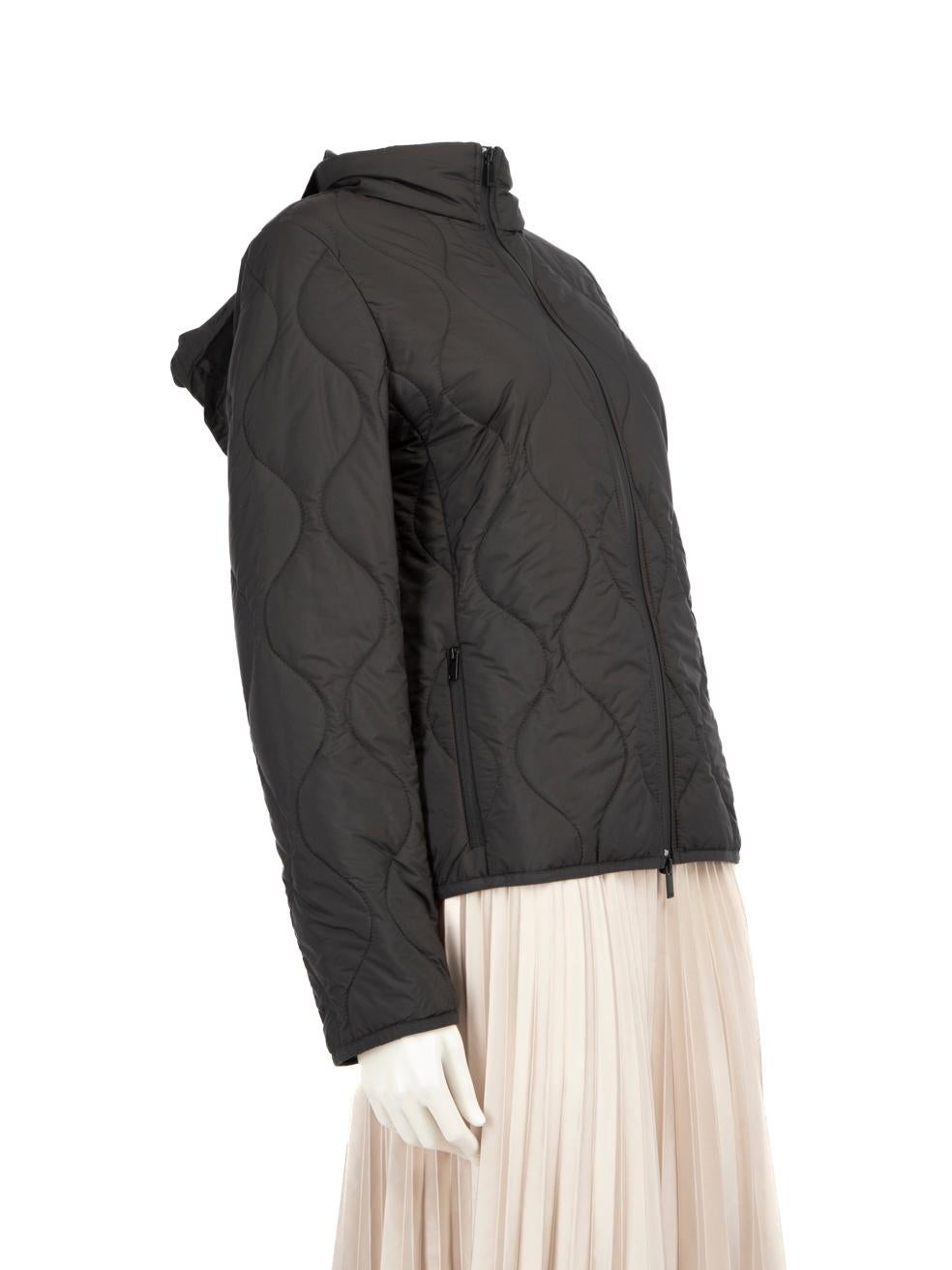 CONDITION is New with tags. No visible wear to jacket is evident on this new Max Mara Leisure designer resale item.
 
 
 
 Details
 
 
 Model: Maratea
 
 Black
 
 Polyester
 
 Jacket
 
 Quilted
 
 Removable hood
 
 2x Side pockets
 
 Zip fastening
