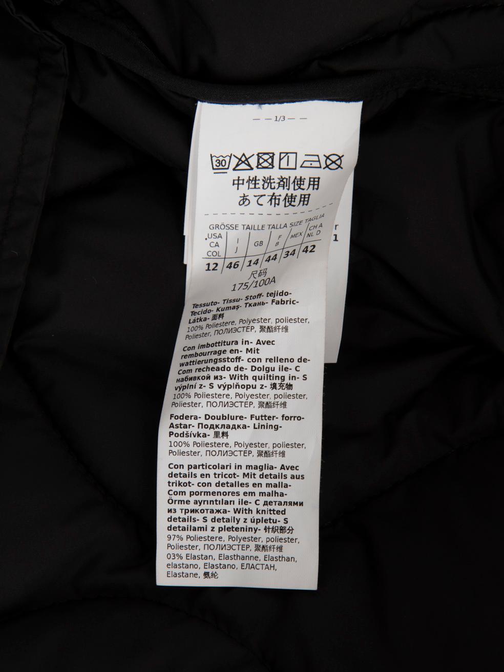 Max Mara Max Mara Leisure Black Maratea Quilted Puffer Jacket Size XL 3