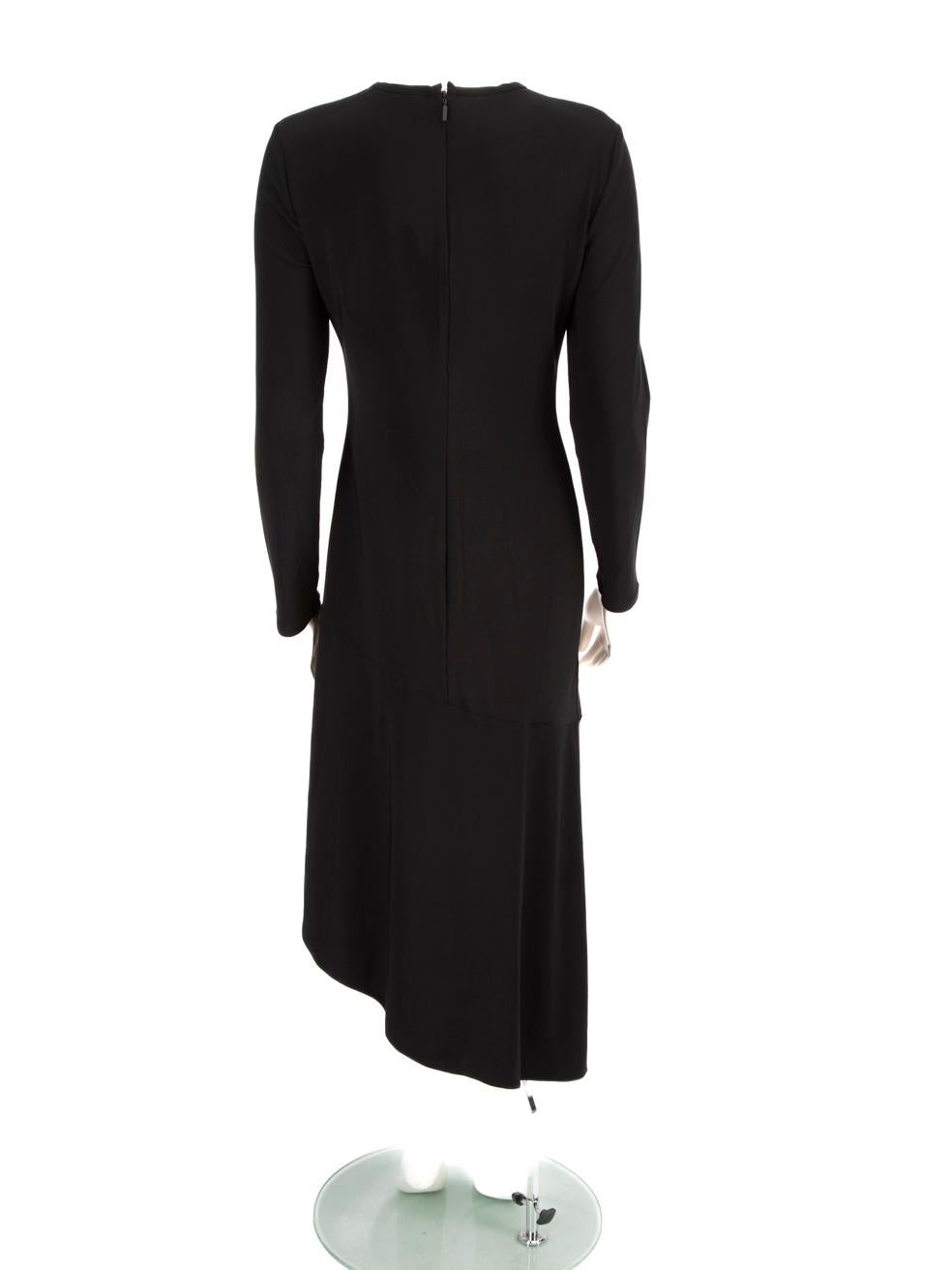 Black Max Mara Max Mara Leisure Gelly Asymmetric Hem Midi Dress Size M For Sale