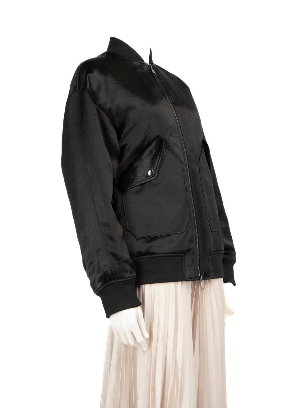 CONDITION is New with tags. No visible wear to jacket is evident on this new Max Mara Leisure designer resale item.
 
 
 
 Details
 
 
 Model: Imelde 
 
 Black
 
 Synthetic
 
 Jacket
 
 Two way zip fastening
 
 Flap pockets
 
 Elasticated waist
 
 
