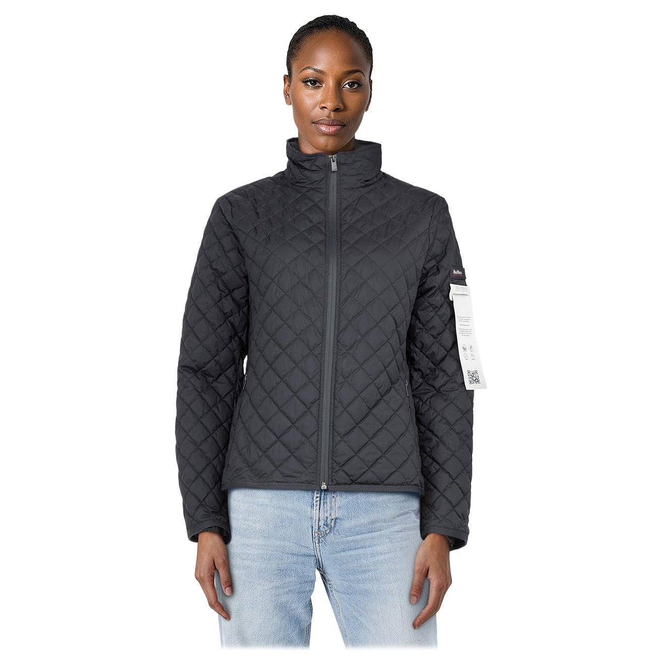 Max Mara Max Mara Leisure Navy Shell Zena Jacket Size XL in vendita