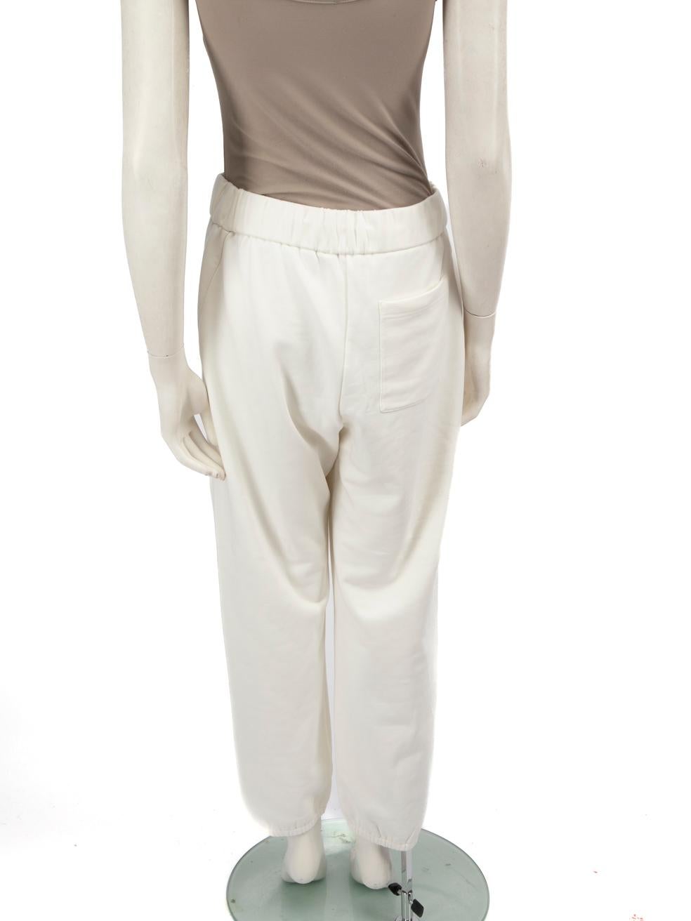 Gris Max Mara Max Mara Leisure - Joggers blancs décontractés, taille M en vente