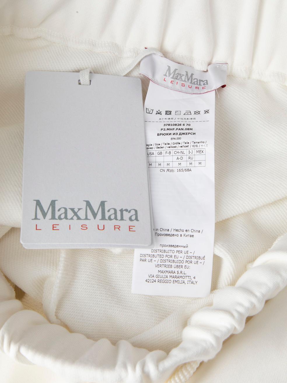 Max Mara Max Mara Leisure - Joggers blancs décontractés, taille M Pour femmes en vente