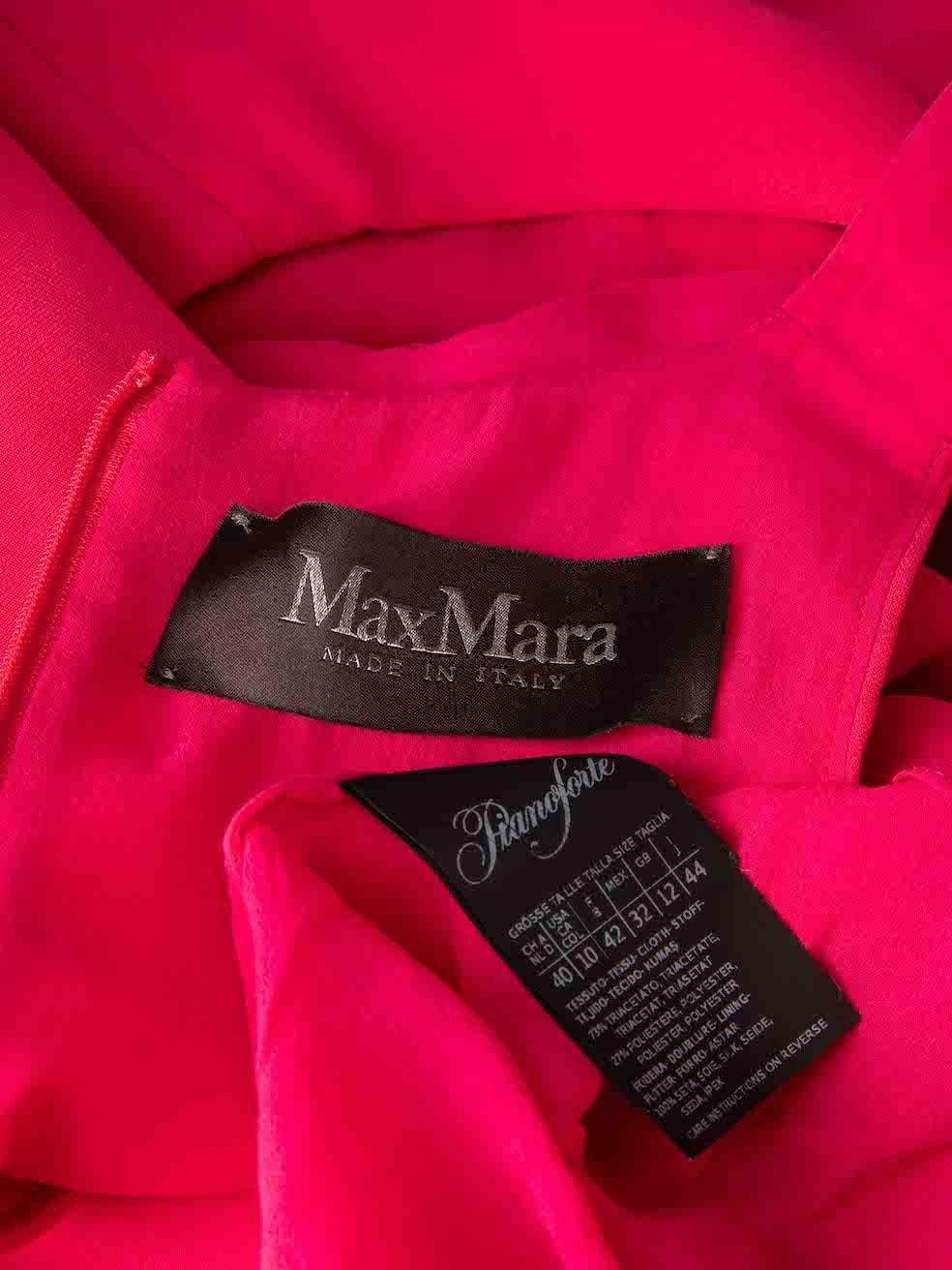 Robe longue drapée Max Mara Max Mara Pianoforte rose Taille L Pour femmes en vente