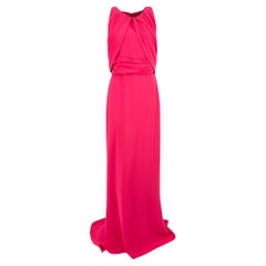 Max Mara Max Mara Pianoforte Bata drapeada rosa Talla L