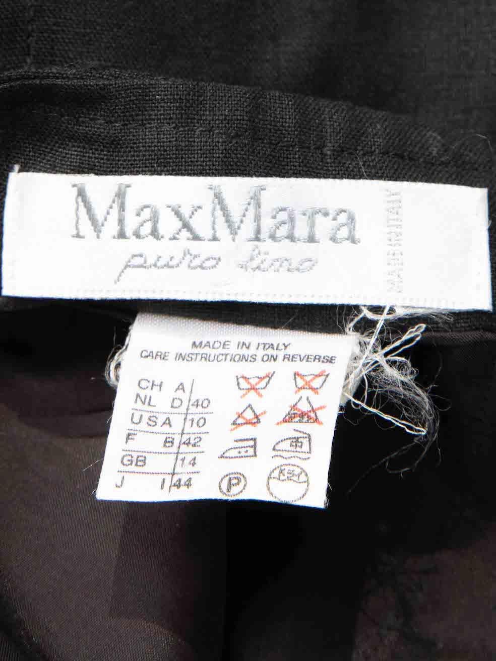 Women's Max Mara Max Mara Puro Lino Vintage Black Sweetheart Mini Dress Size XL For Sale
