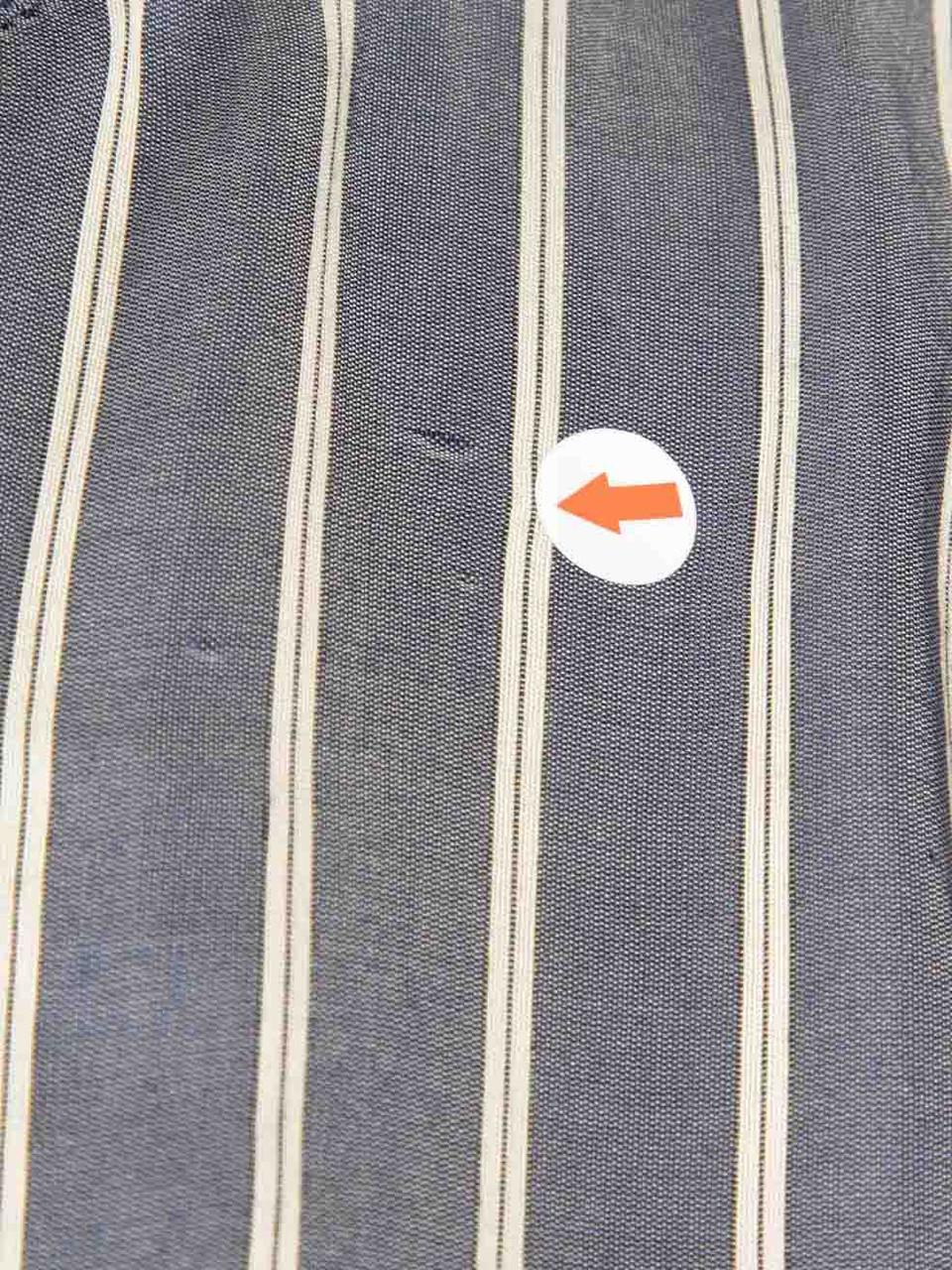 Max Mara Max Mara Studio Blue Striped Collared Shirt Size M In Excellent Condition For Sale In London, GB