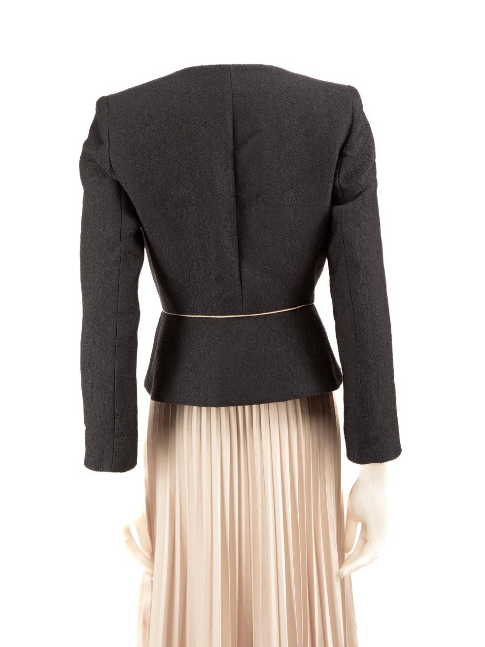 Black Max Mara Max Mara Studio Navy Cropped Tailored Blazer Size M For Sale