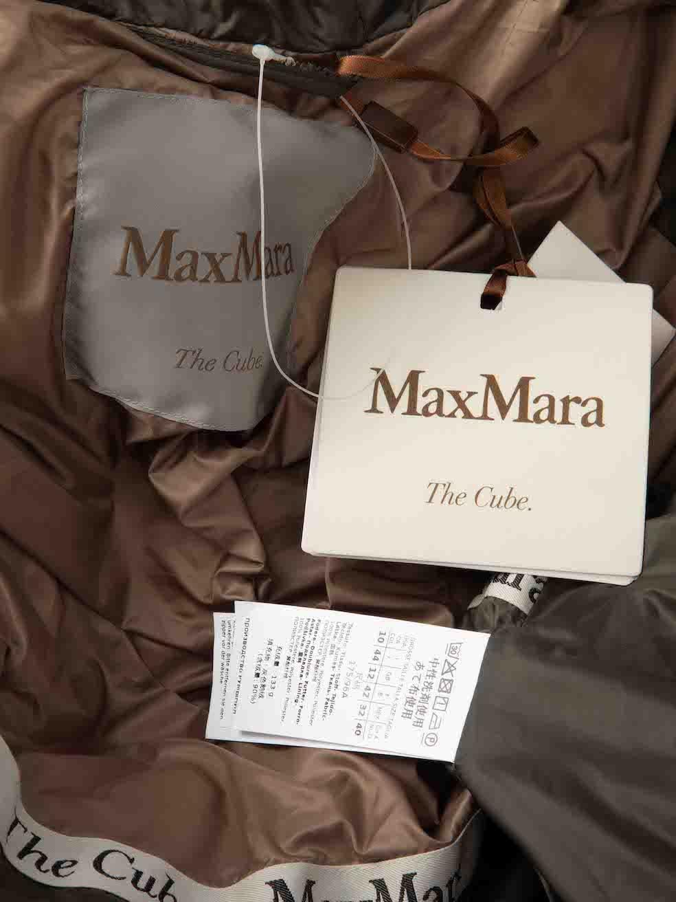 Max Mara Max Mara The Cube Khaki Seia Puffer Jacket Size L In New Condition For Sale In London, GB