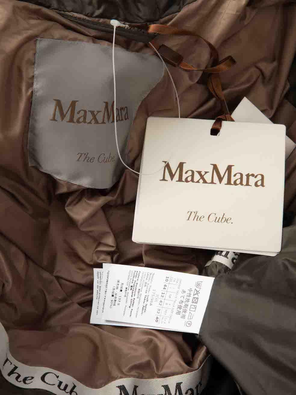 Max Mara Max Mara The Cube Khaki Seia Puffer Jacket Size L In New Condition In London, GB