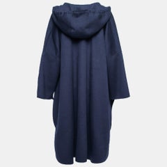 Max Mara Midnight Blue Cashmere Oboe Hooded Cape S