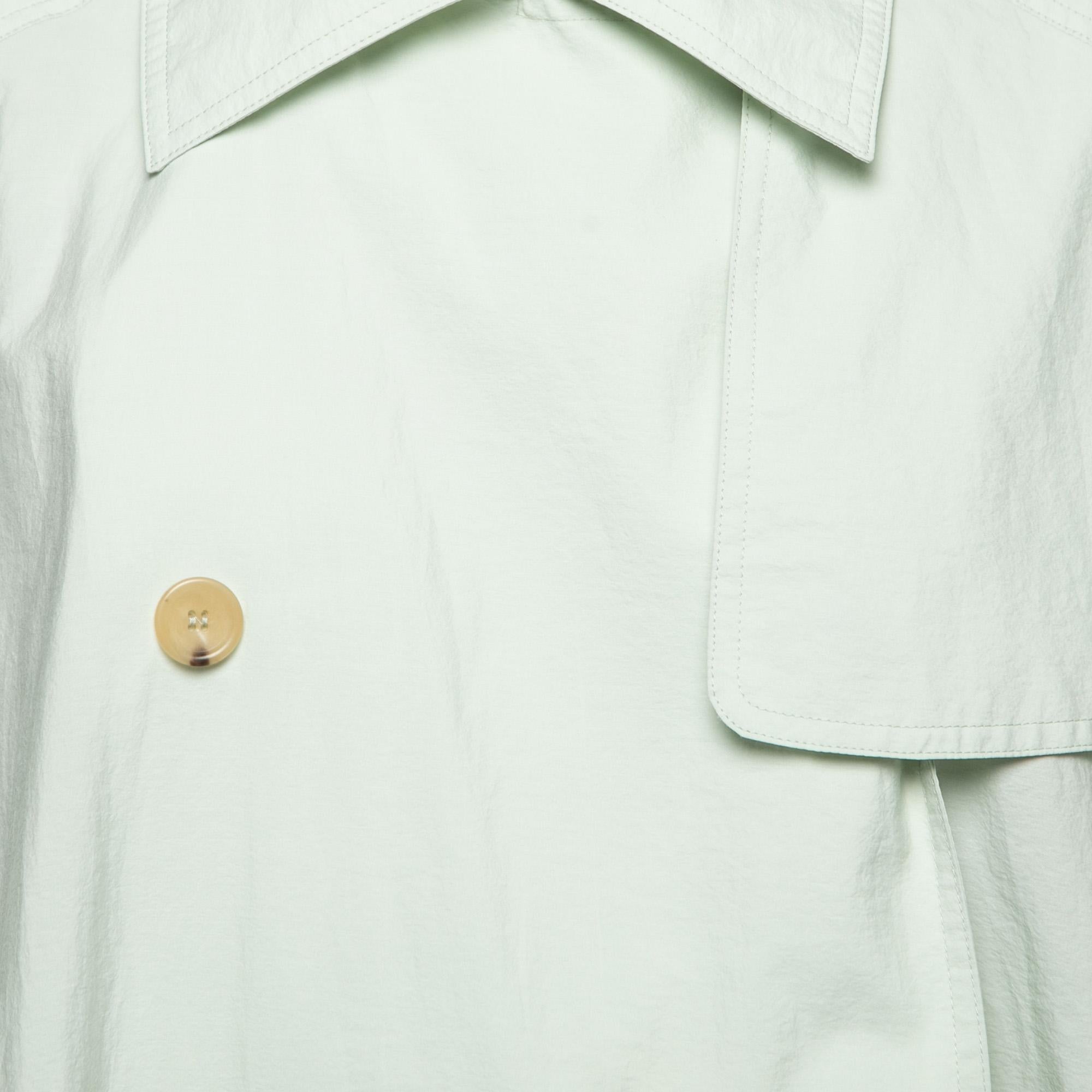 mint trench coat