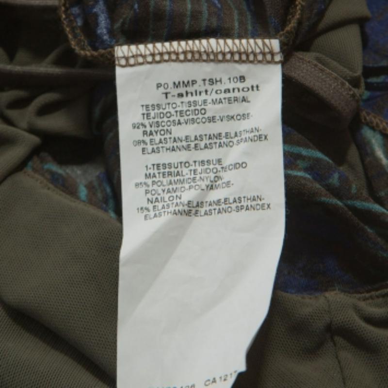 Max Mara - Haut portefeuille en tricot extensible imprimé multicolore M Pour femmes en vente