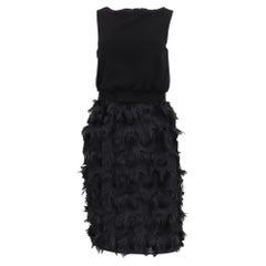 Robe en mousseline à ceinture « Nastro » de Max Mara, en triacétate noir