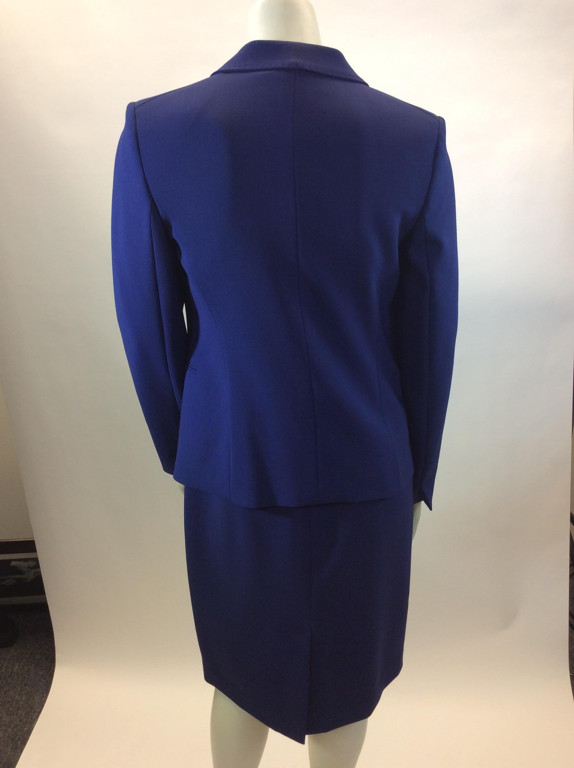 Max Mara Navy Blue Two Piece Dress Set In Good Condition For Sale In Narberth, PA