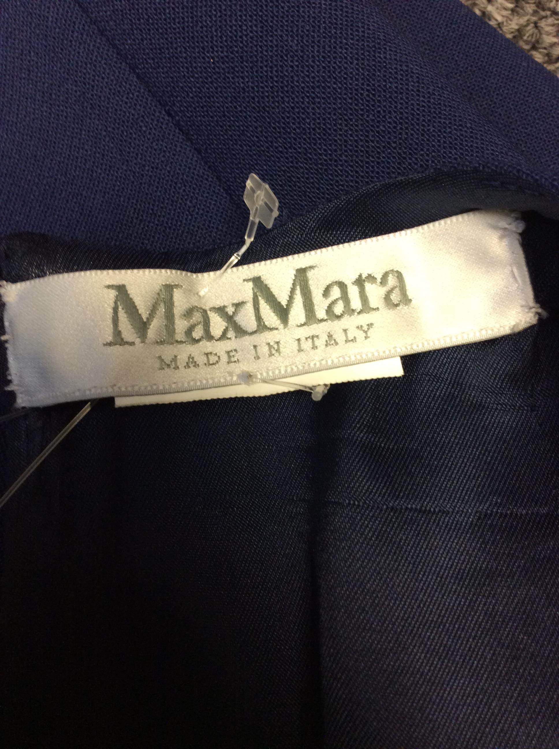 Max Mara Navy Blue Two Piece Dress Set For Sale 3