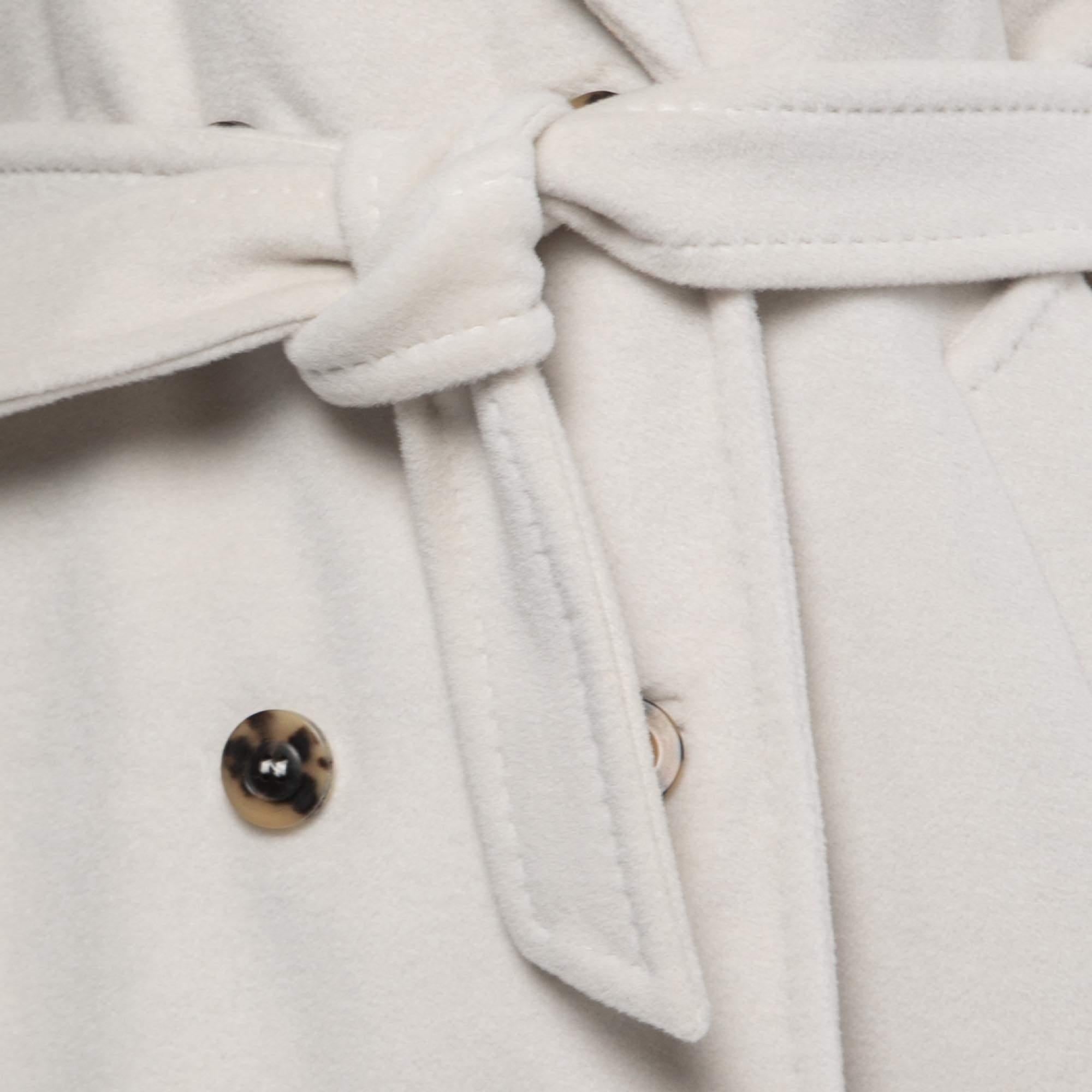 Max Mara Off White Wool & Cashmere Madame Icon Coat S 1