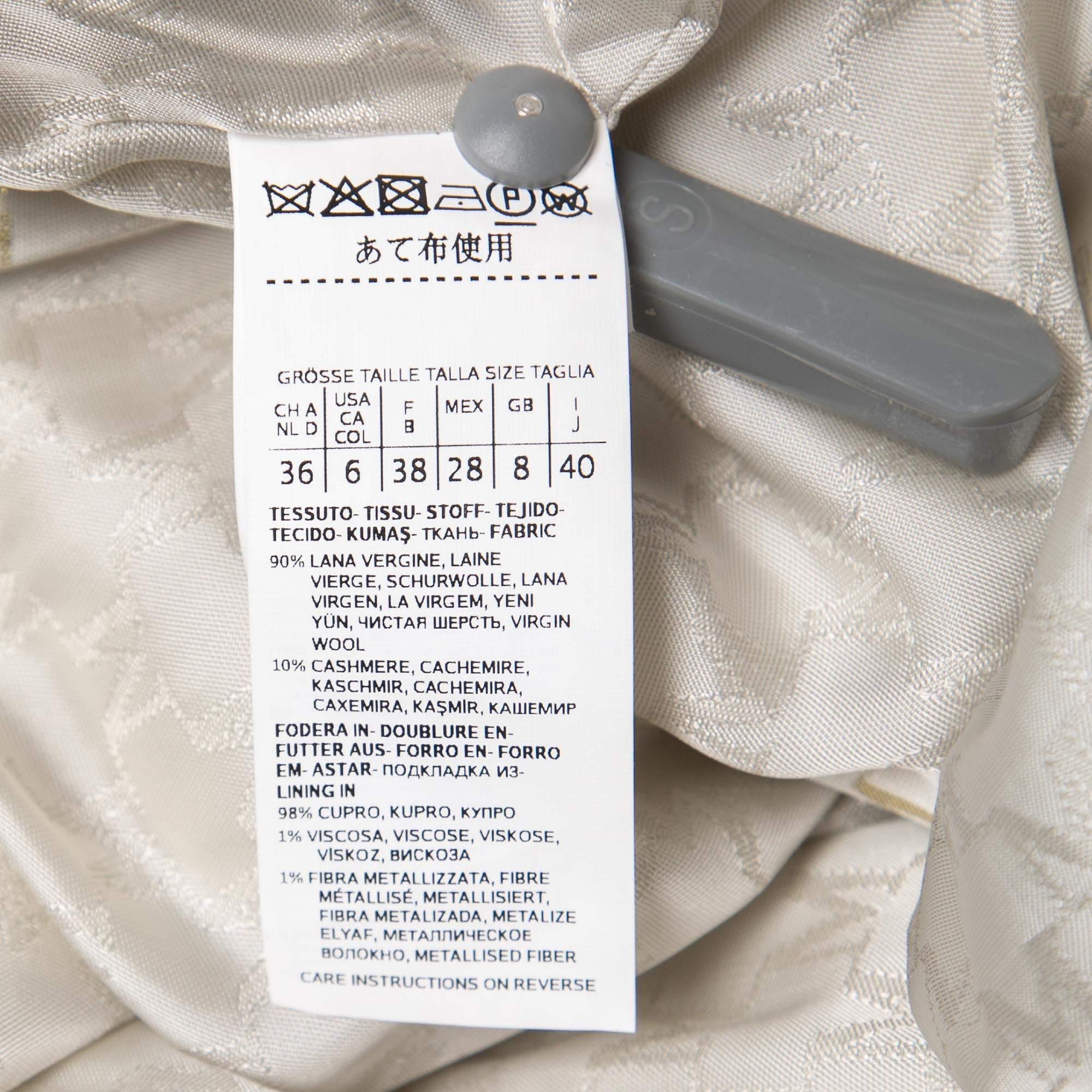 Max Mara Off White Wool & Cashmere Madame Icon Coat S 2