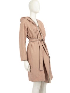 Max Mara Pink & Beige Cape Reversible Raincoat Size XS