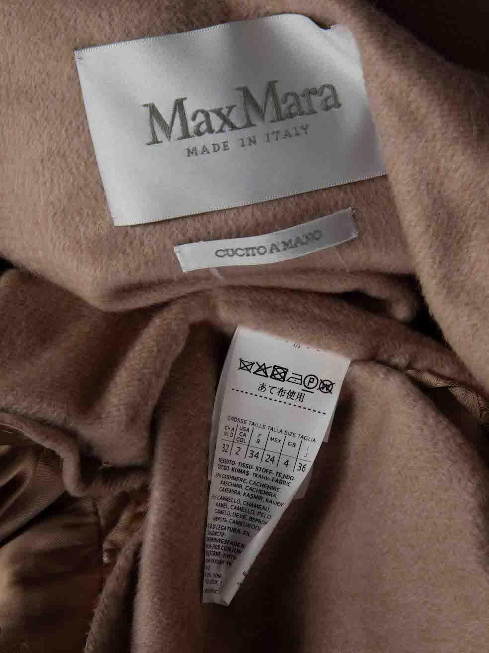 Women's Max Mara Pink Cashmere Mid-Length Coat Size XXS For Sale