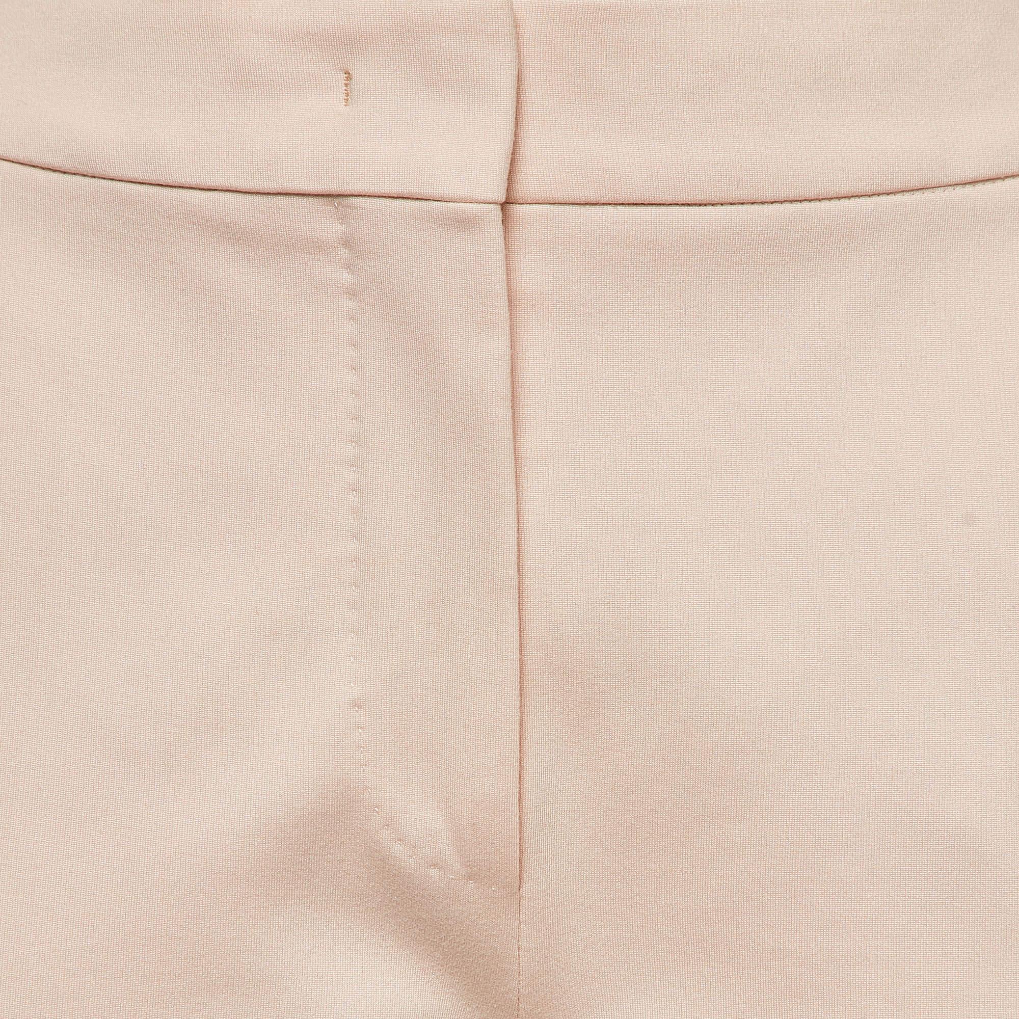 Beige Max Mara Pink Jersey Pegno Trousers S For Sale