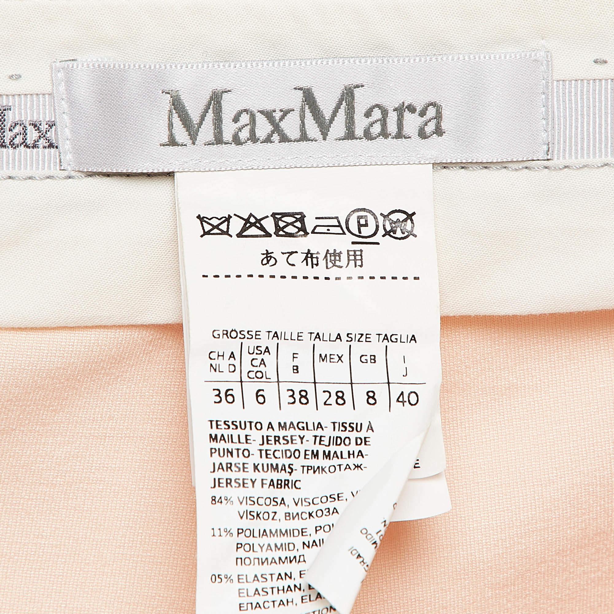 Max Mara Pink Jersey Pegno Trousers S In Excellent Condition For Sale In Dubai, Al Qouz 2
