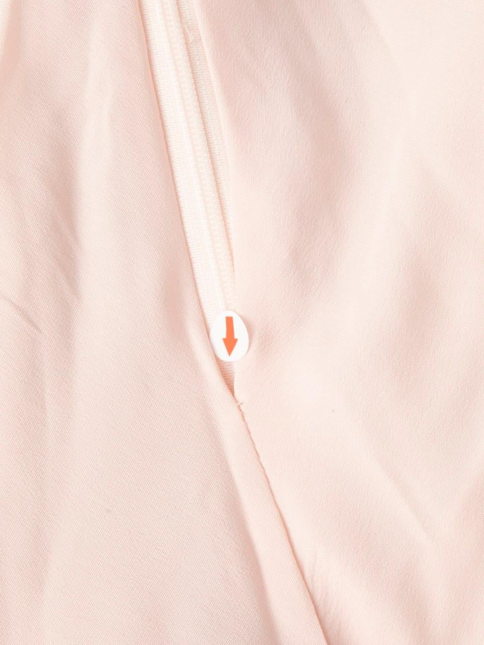 Women's Max Mara Pink Silk Ruffle Midi Dress Size M For Sale