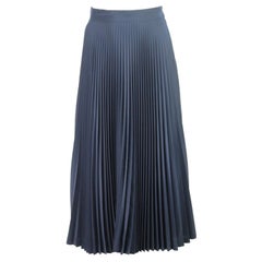 Max Mara Pleated Satin Midi Skirt UK 8