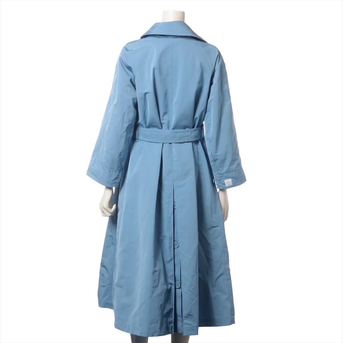 Max Mara Polyester Mantel Hellblau (Blau) im Angebot